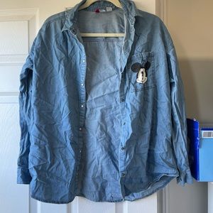 H&M Mickey Mouse Denim Shirt